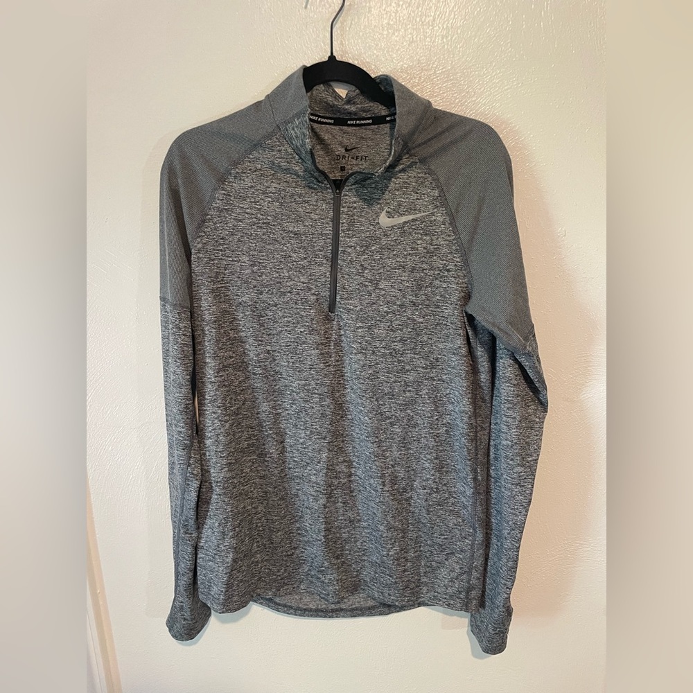 NEW (worn once) Nike running quarter zip, grey - Men’s size small.